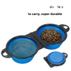 Portable Foldable Dual Pet Bowl for Travel Feeding