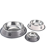 Stainless Steel Pet Bowl with Non-Slip Rubber Base