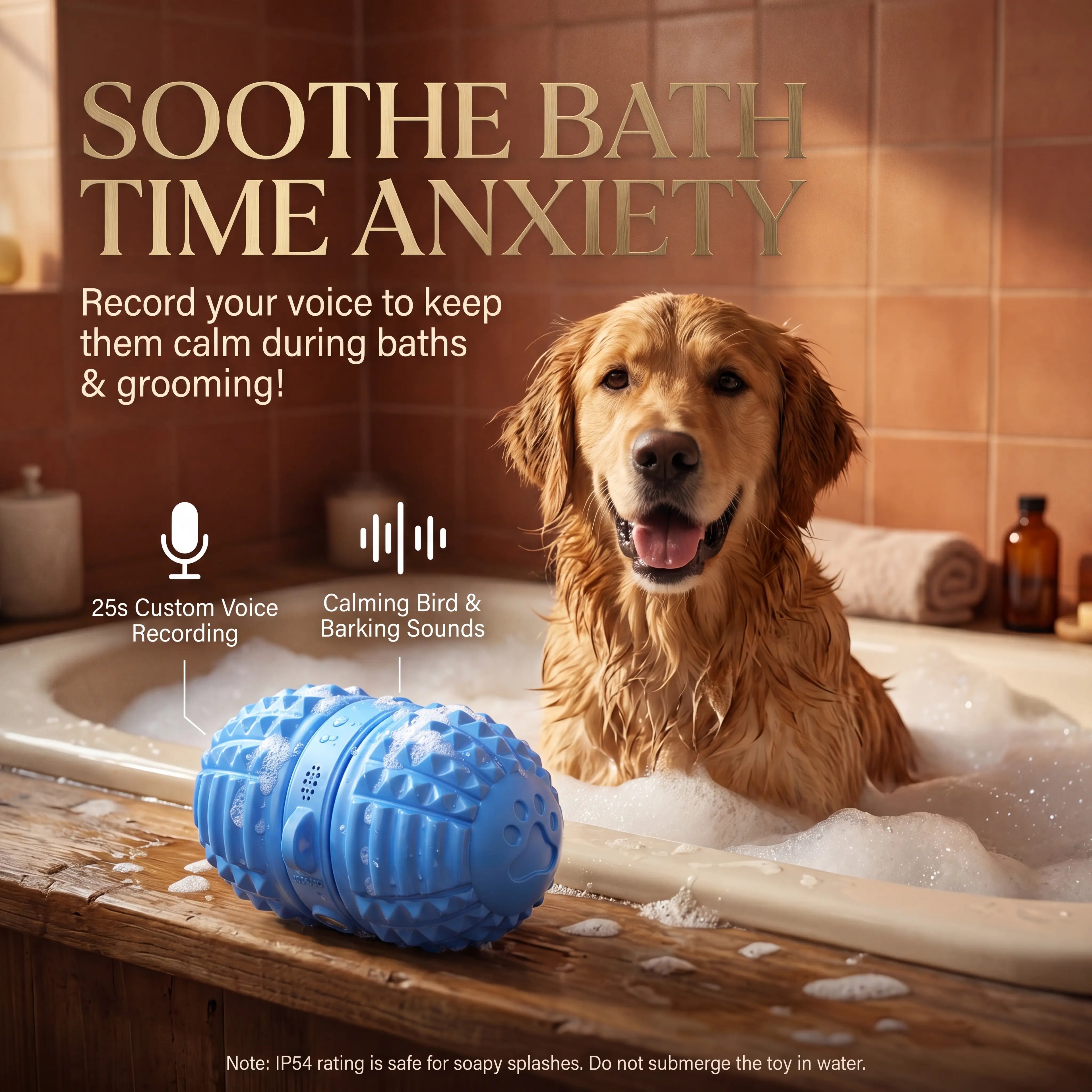 Smart Dog Toy Interactive Automatic Moving Ball Dual Motor Rolling Voice Recording Motion Activated Water Resistant Rechargeable Pet Toy with Rope for Small Medium Dogs Indoor Active Play Boredom Busting