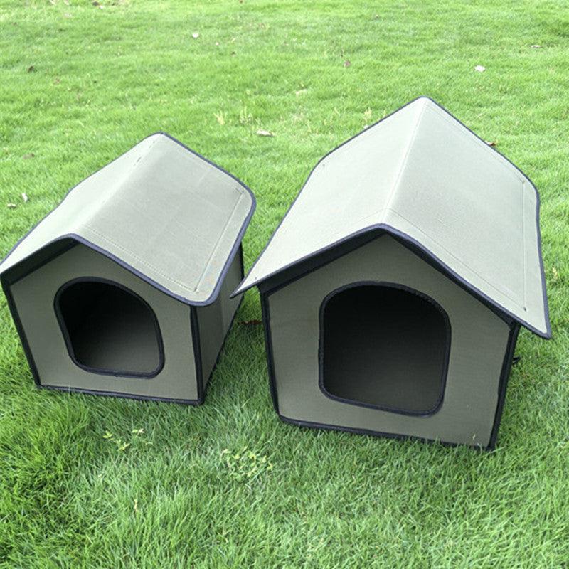 Waterproof Foldable Pet Shelter Medium Outdoor Dog House Grey