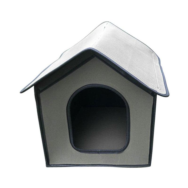 Waterproof Foldable Pet Shelter Medium Outdoor Dog House Grey