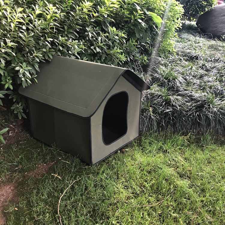 Waterproof Foldable Pet Shelter Medium Outdoor Dog House Grey