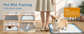 Pee Pad Holder for Dogs, Non-Slip Silicone Puppy Potty Training Tray with 4 Magnetic Clips & Leak-Proof Raised Edge, Dog Pee Pad Holder for Home Indoor Floor Protection, Puppy Essentials
