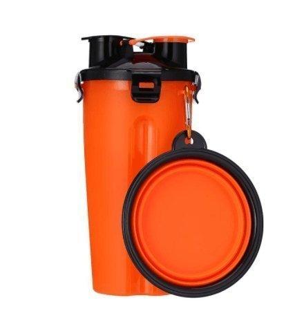 2 in 1 Pet Water Bottle Dispenser Portable Dog Cat Travel Bowl
