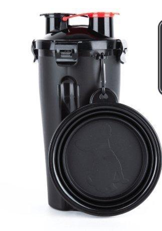 2 in 1 Pet Water Bottle Dispenser Portable Dog Cat Travel Bowl