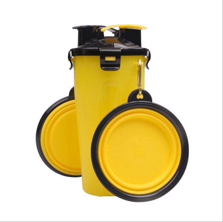 2 in 1 Pet Water Bottle Dispenser Portable Dog Cat Travel Bowl