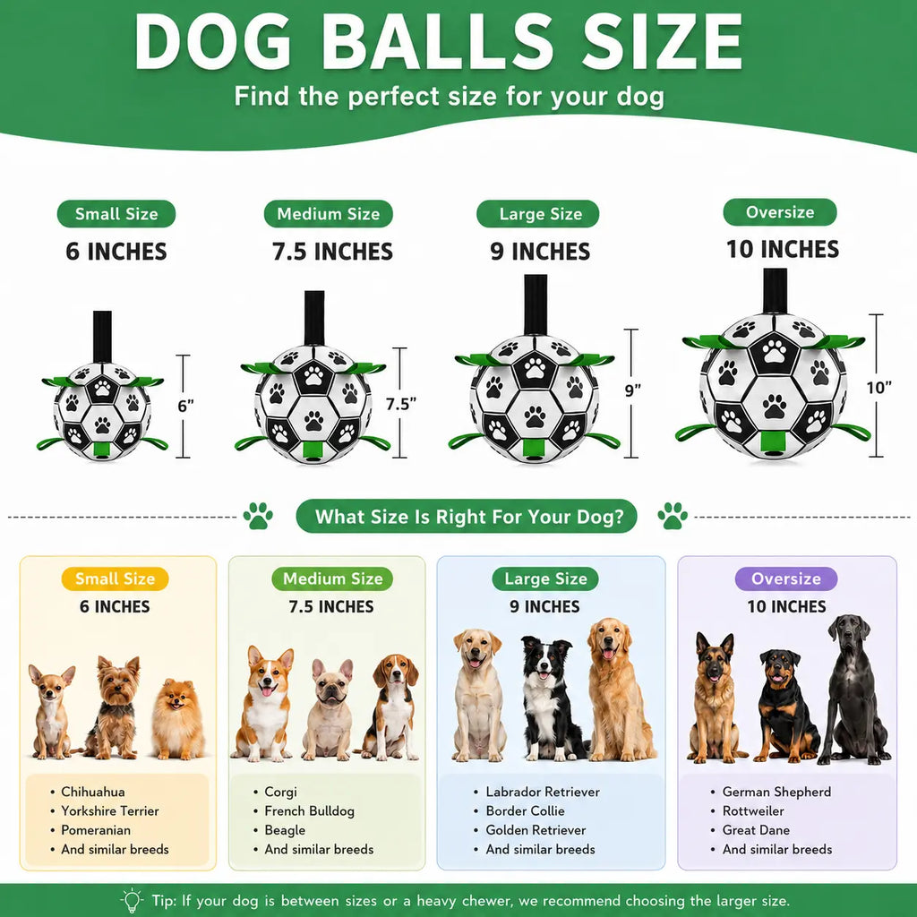 Dog Toys Dog Balls, Dog Soccer Ball with Straps, Dog Birthday, Herding Ball, Balls for Small Medium Pet, Puppy Outdoor Toy (6 Inch) Durable Chew