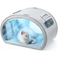 Pecute Pet Cooling House, Portable Bubble View Pod with Detachable Cooling Blanket, Full-View Window, Insulated Wall, No-Assembly Design for Small Dogs/Cats, Travel & Indoor Use