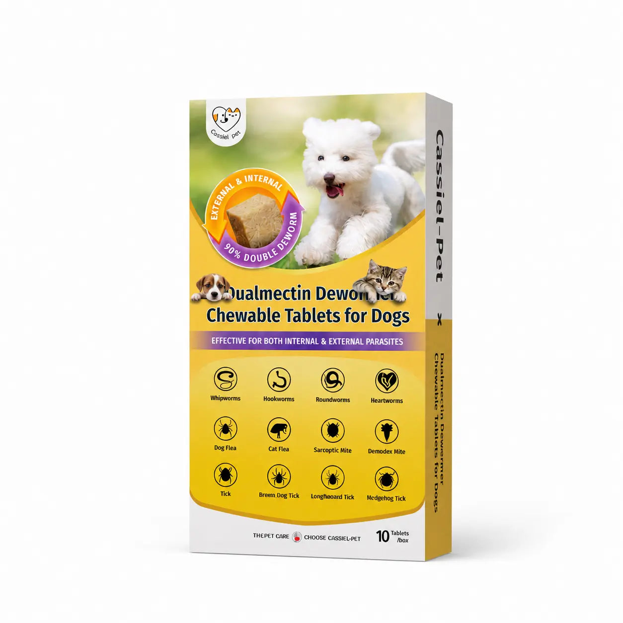 Cassiel Pet Natural Dog Chews - Herbal Formula, Chicken Flavor, Supports Digestive Comfort, Skin & Coat Care, Immune Support, Easy to Feed,