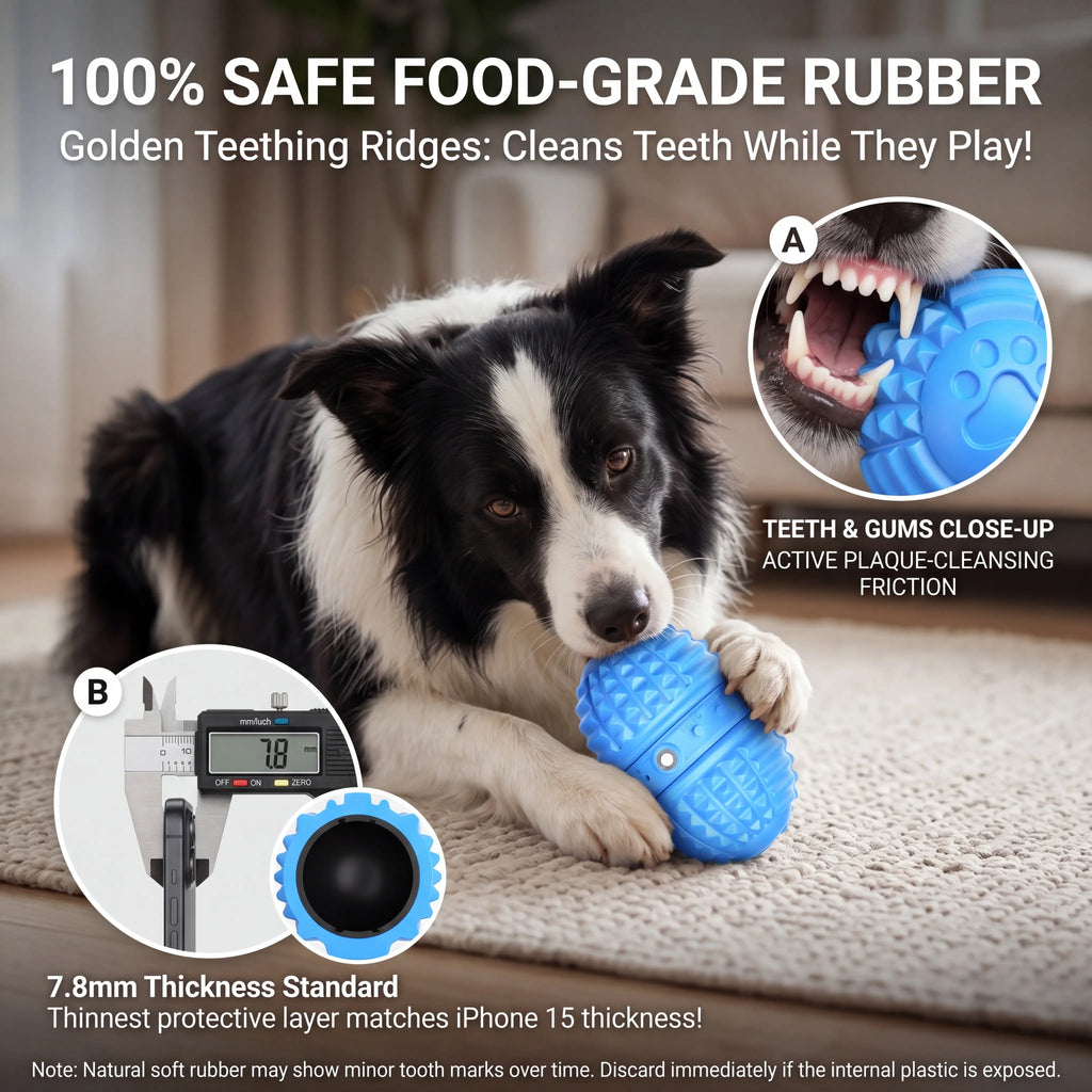 Smart Dog Toy Interactive Automatic Moving Ball Dual Motor Rolling Voice Recording Motion Activated Water Resistant Rechargeable Pet Toy with Rope for Small Medium Dogs Indoor Active Play Boredom Busting