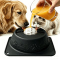 No-Spill Liquid Slow Feeder Bowl for Dogs Cats, Lick Toy with Rolling Ball Design, Calming Anxiety Relief Feeder for Bone Broth Yogurt, Anti-Slip Silicone Bowl for Small Medium Large Pets