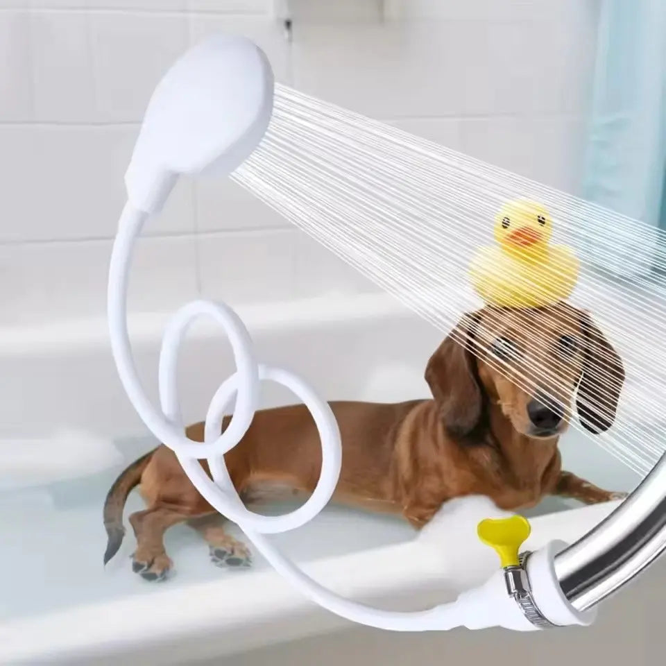 Pet Shower Head 1.3M Portable Sink Hose, Compatible with Various Faucets, Pet Cleaning and Grooming Tool, Paw Washer, Essential Pet Care Supplies