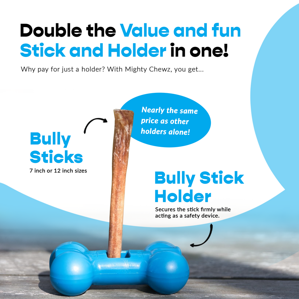 7" Thick Bully Sticks Refill Pack Pre-Drilled All-Natural Dog Chews