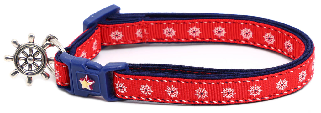 Ships Wheels Breakaway Cat Collar-8