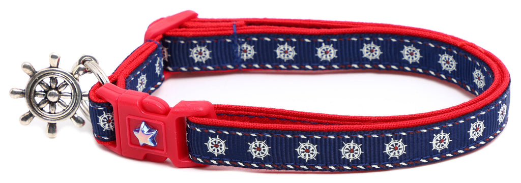 Ships Wheels Breakaway Cat Collar-2
