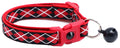 Red Argyle Breakaway Cat Collar-5