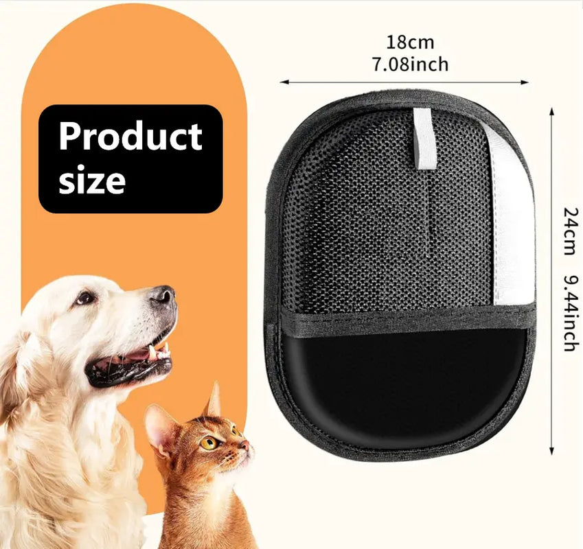 PET Hair Remover Electrostatic Gloves Two-Way Brush Sticky Hair Remover Cat Hair Dog Hair Glover Grooming Removal Cleaning