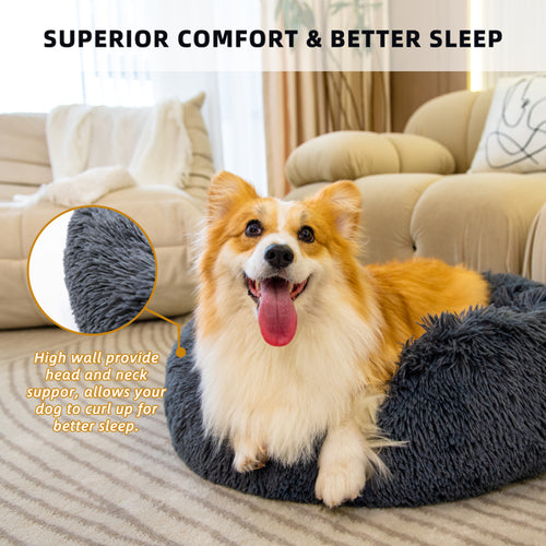 Pet Beds for Cats, Dog Bed Washable-Fluffy Dog Bed