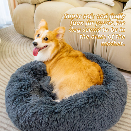 Pet Beds for Cats, Dog Bed Washable-Fluffy Dog Bed